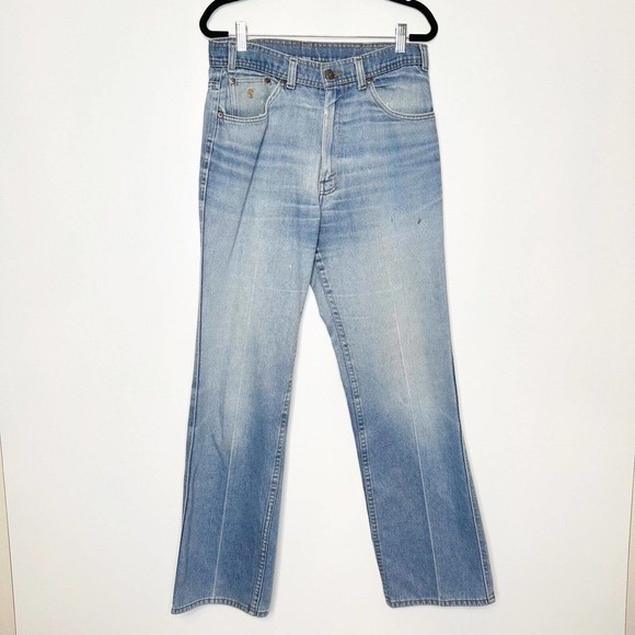 Men's Vintage Levi's Orange Tab Size 30x30 Bootleg Creased Front - Picture 1 of 11